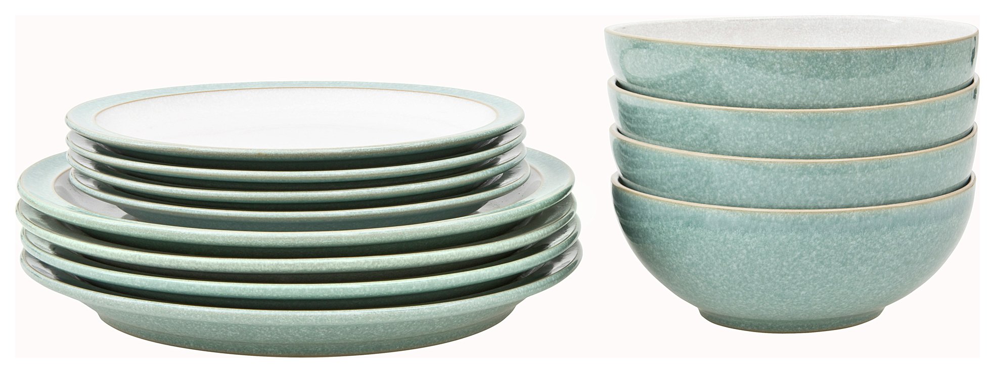 Denby Elements 12 Piece Ceramic Tableware - Green