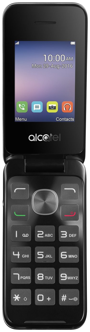 SIM Free Alcatel 2051X Flip Mobile Phone - Silver