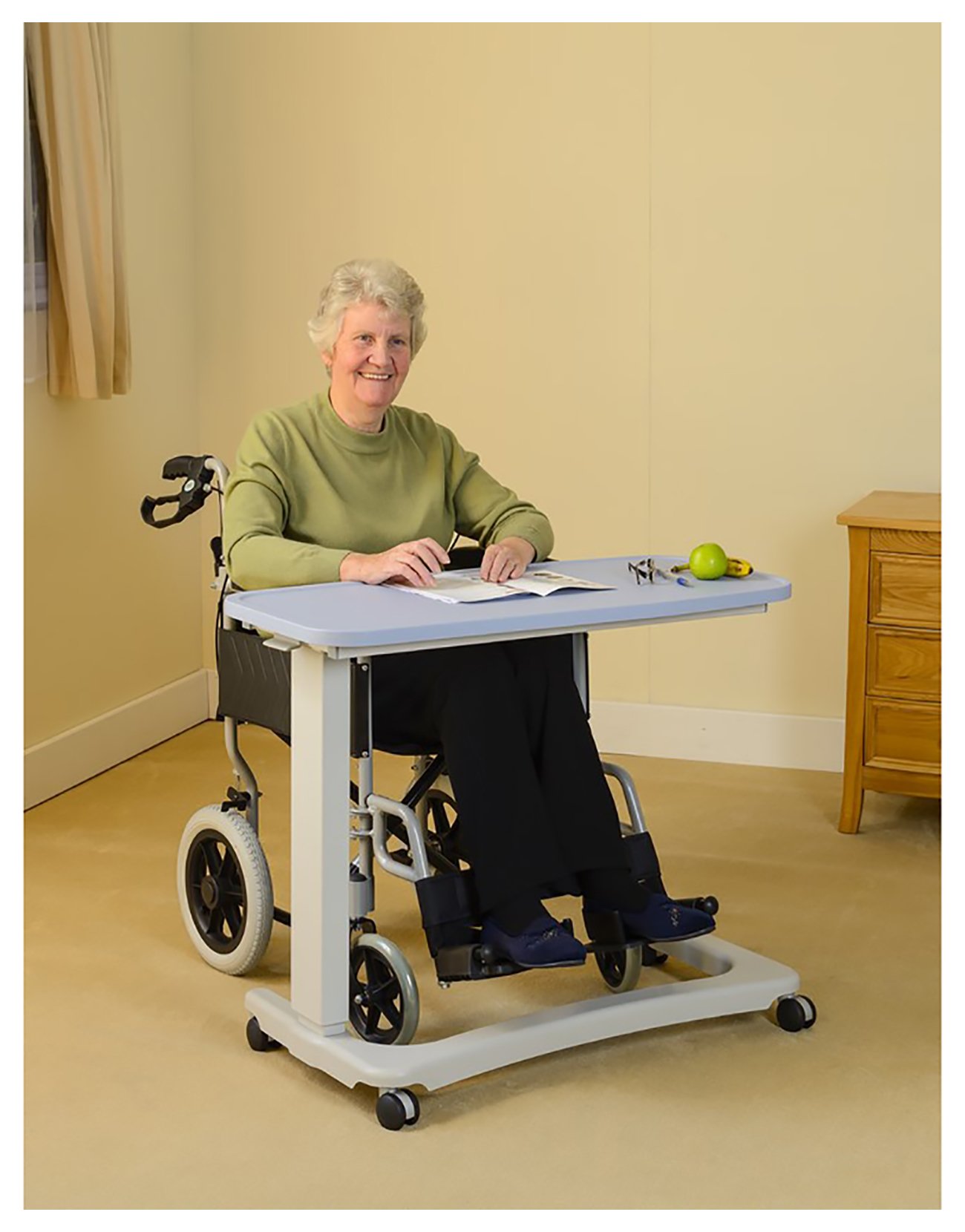 NRS Assisted Heavy Duty Overbed Chair Table