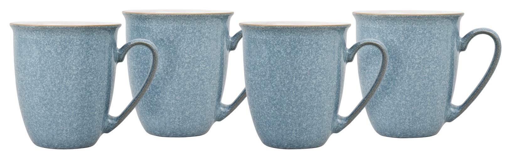 Denby Elements Set of 4 Ceramic Coffee Mugs - Blue