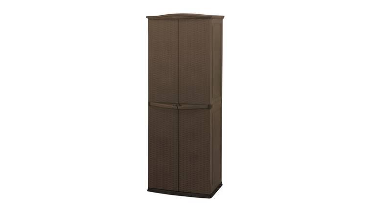 Buy Keter 627l Rattan Effect Garden Utility Cupboard Brown