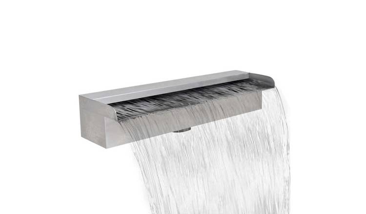Walplus Stainless Steel Rectangular Waterfall Pool Fountain - 45 x 11.5 x 8 cm