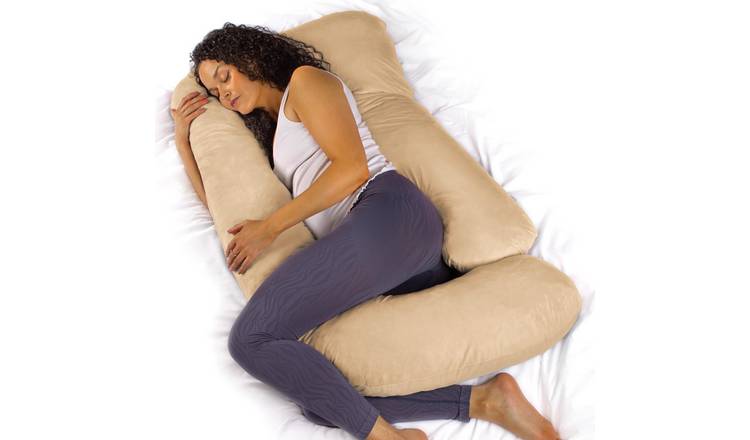 Aamira J Shape Memory Foam Pregnancy Pillow 140cm - Cream