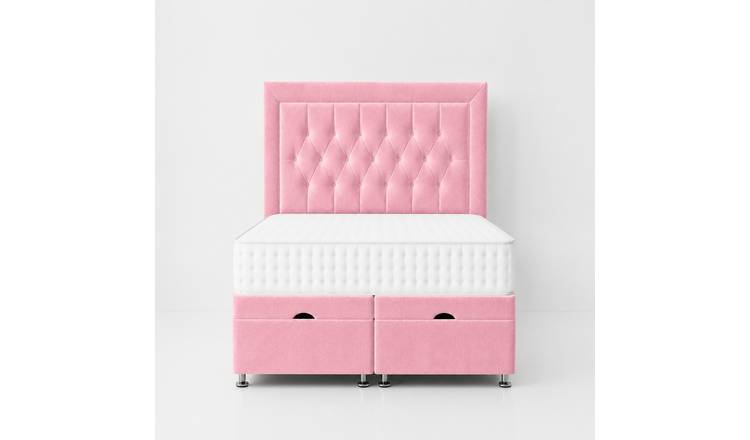 Comfy Deluxe  Cassie 3ft Single  End Lift Ottoman Bed Set - Pink