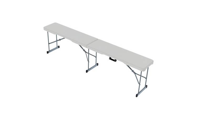 Home Vida 6ft Indoor & Outdoor Folding Bench - White