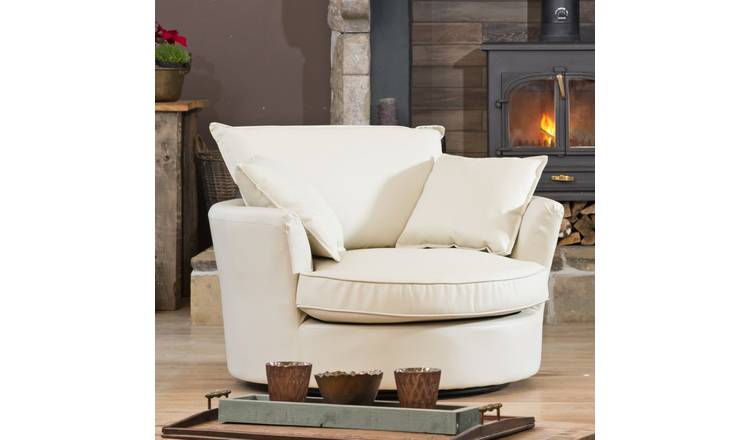 Artemis Home Fairburn Swivel Based Cuddle Chair - Cream
