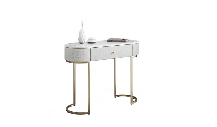 CARME Home Macy Bouclé Dressing Table - Ivory