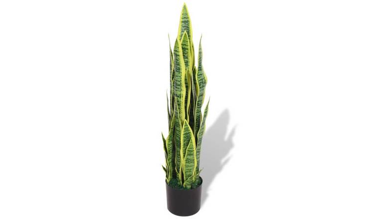 Walplus Artificial Sansevieria Plant with Pot - Green - 90 cm
