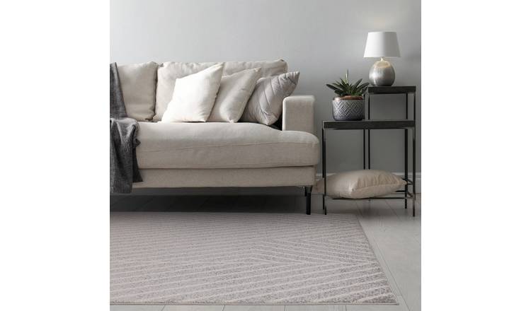 Mega Flooring Grey Modern Striped Rug - 80 x 150cm