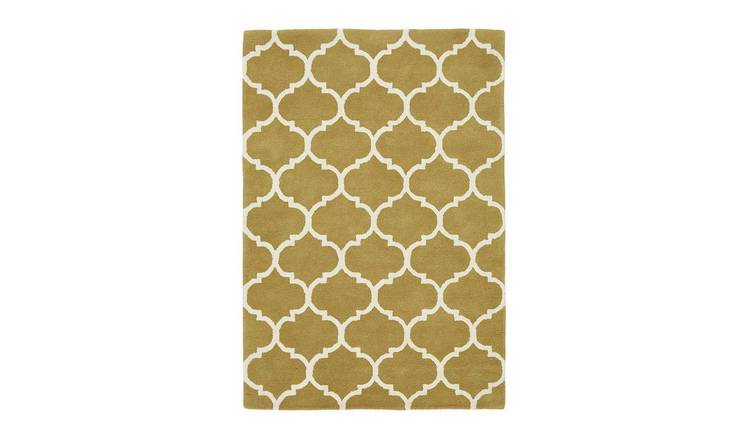 Mega Flooring Yellow Handmade Geometric Rug - 80 x 150cm