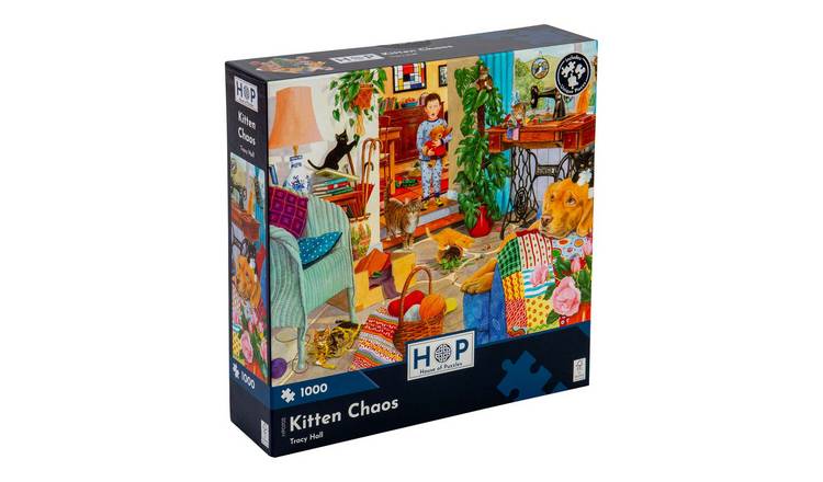 The House of Puzzles Kitten Chaos 1000 Piece Jigsaw Puzzle