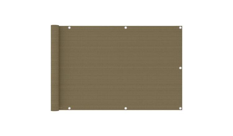 Walplus HDPE Balcony Screen - Taupe - 90 x 500 cm
