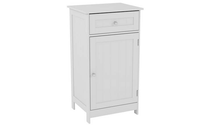 Bath Vida Hayle 1 Door 1 Drawer Freestanding Cabinet - White