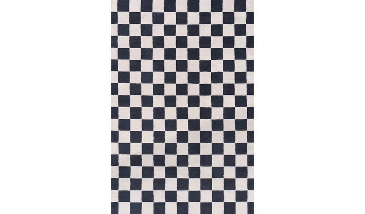 The Rugs Blue Loft Checkered Rug - 120 x 170cm