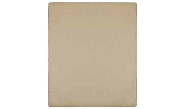 Walplus Cotton Jersey Fitted Sheet - Taupe - 180 x 200 cm