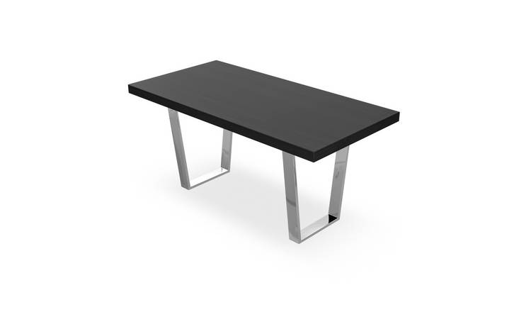 Furniture Online Aria Chrome Legs 4-6 Seater Dining Table - Chrome
