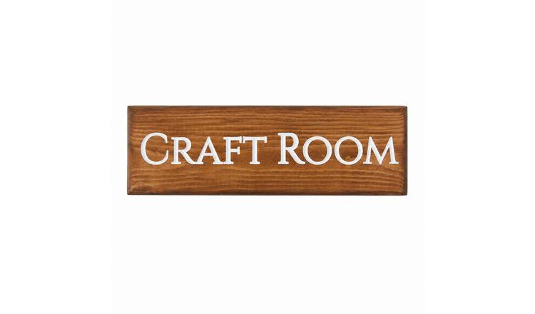 Peak Heritage Engraved Wooden Sign - L30cm - Craft Room