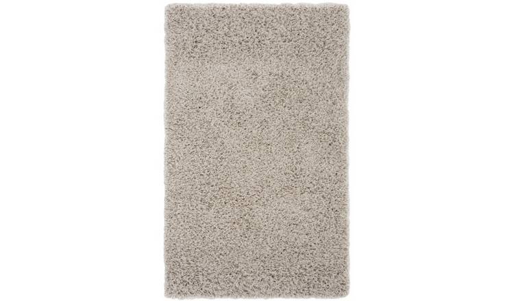 Mega Flooring Beige Shaggy Plain Rug - 60 x 110cm
