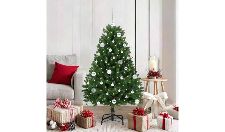 Walplus PVC and Metal Golden Ornaments Christmas Tree - Green - 150 cm