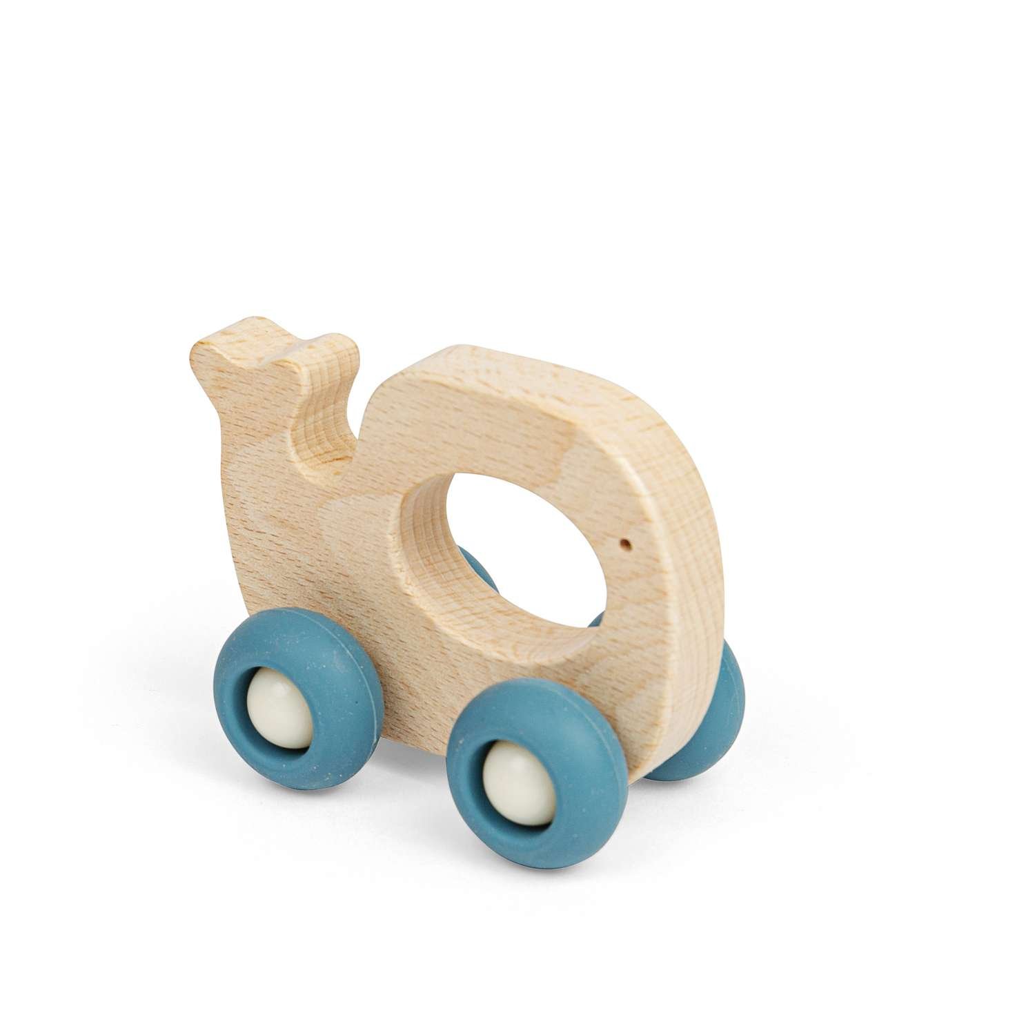 Bigjigs Toys Mini Animal Push Alongs Whale - 12 Months + - Image 1