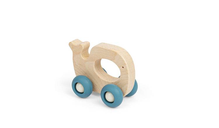 Bigjigs Toys Mini Animal Push Alongs Whale - 12 Months +