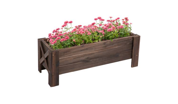 Outsunny 58L Garden Raised Bed Planter - Brown