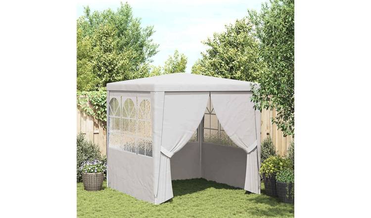 Walplus 2.5 x 2.5 m 90gsm Professional Party Tent with Side Walls - White