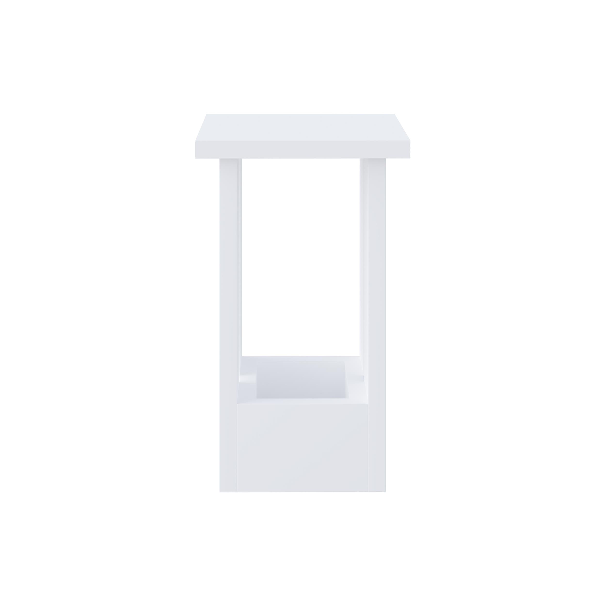 Decortie Tasos Particleboard Melamine Side Table - White - Image 2
