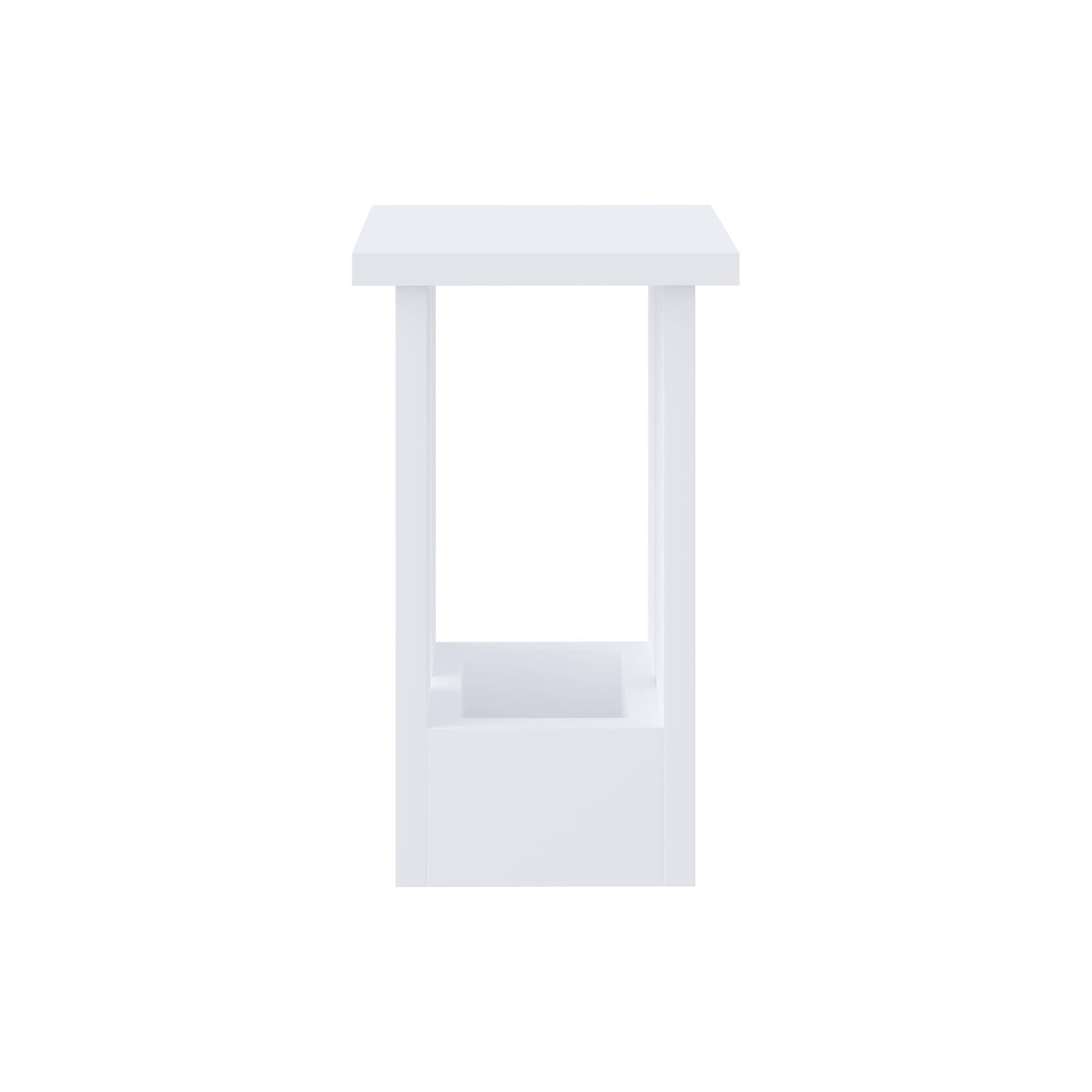 Decortie Tasos Particleboard Melamine Side Table - White - Image 2
