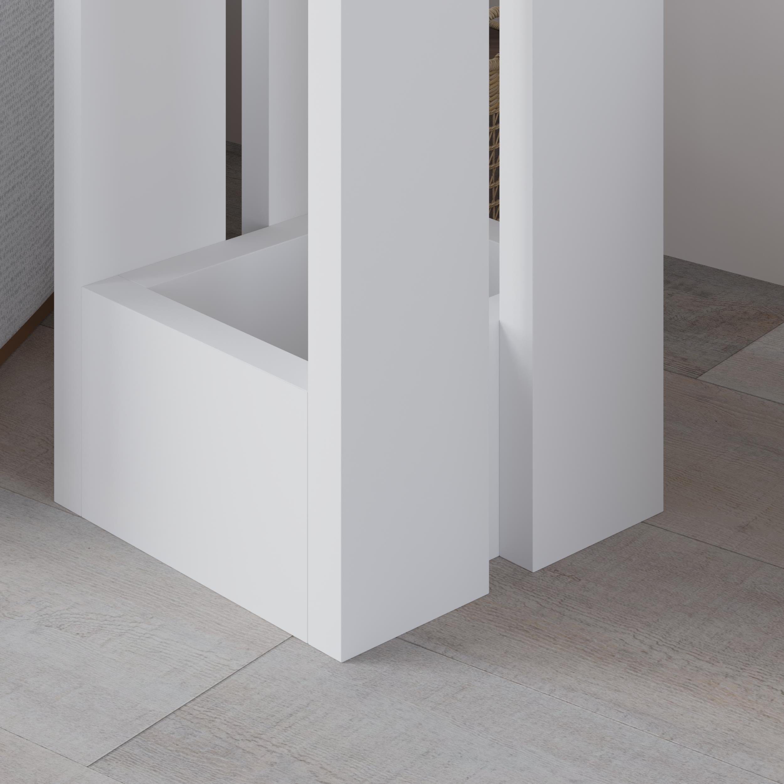 Decortie Tasos Particleboard Melamine Side Table - White - Image 4