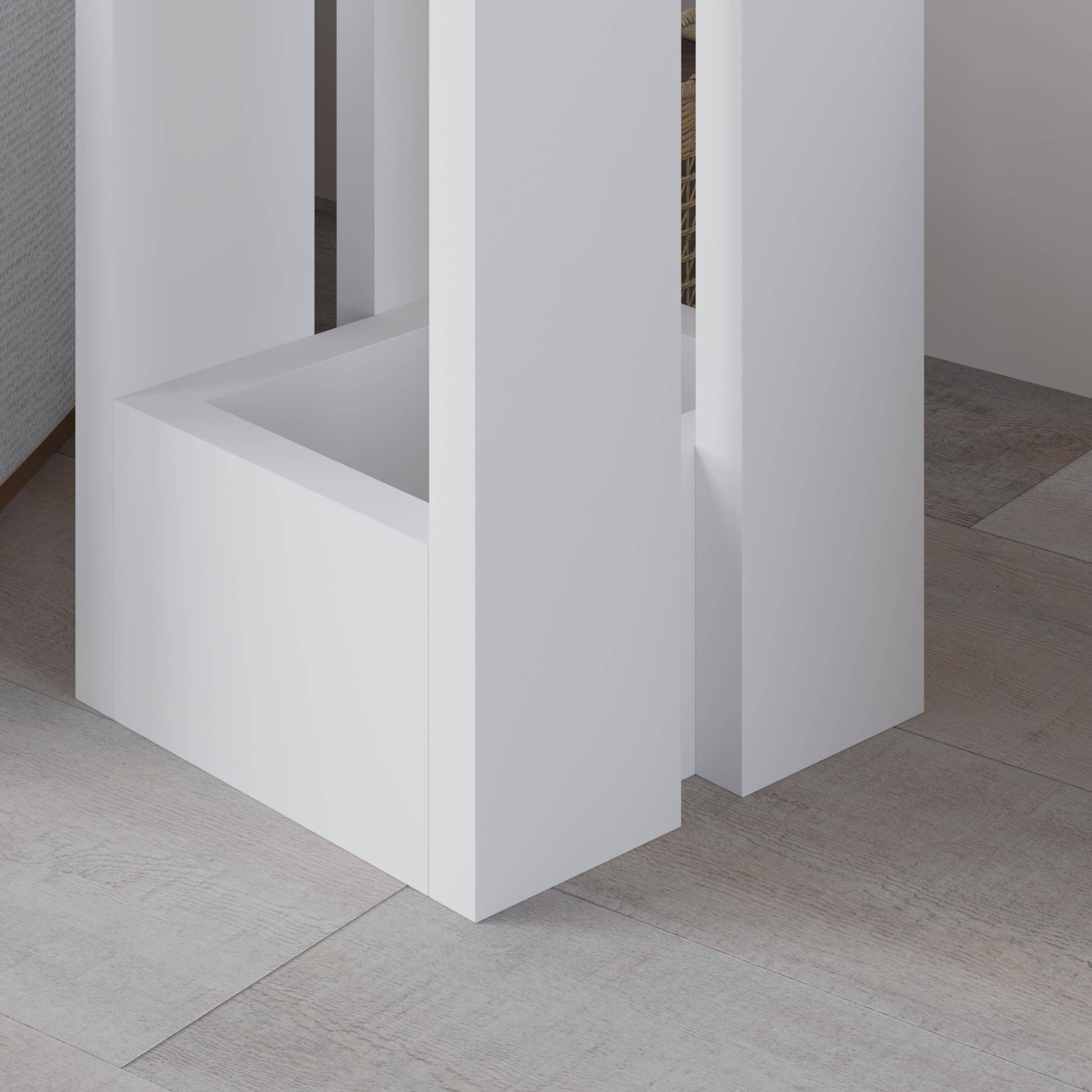 Decortie Tasos Particleboard Melamine Side Table - White - Image 4