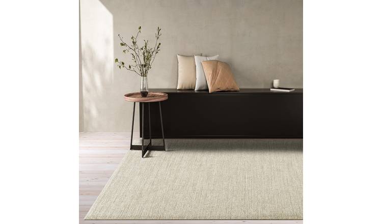 Mega Flooring Beige Modern Plain Rug - 160 x 230cm
