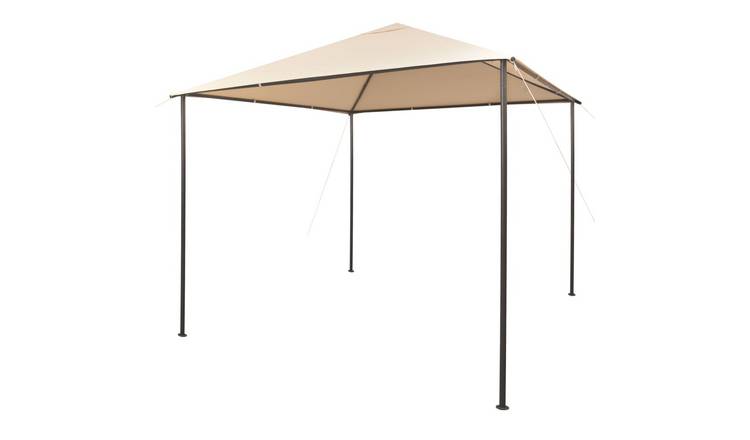 Walplus 3 x 3 m Steel Gazebo Pavilion Tent Canopy - Beige