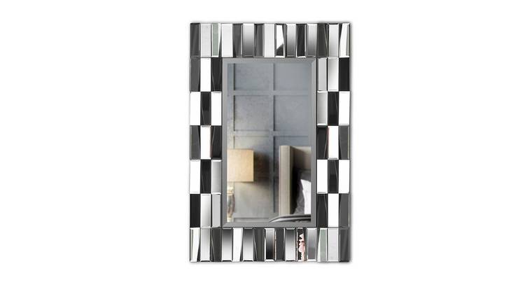 CARME Home Knightsbridge Rectangle Wall Mirror - Grey Silver