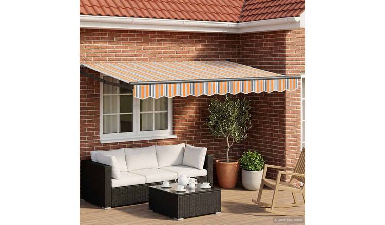 Walplus Electric Aluminium Retractable - Blue - 300 x 250 cm - Anthracite Frame
