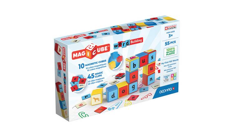 Geomag Magicube Word Builder 55 Piece Magnetic Block Set