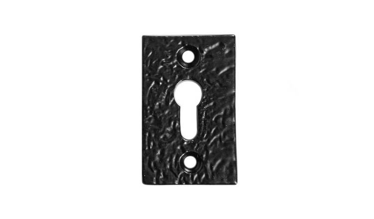 Hammer & Tongs Rectangular Escutcheon Plate - Black