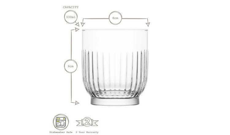 LAV 12pc Tokyo Glassware Set - Clear