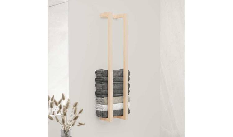 Walplus Wood Towel Rack - 23 x 18 x 110 cm