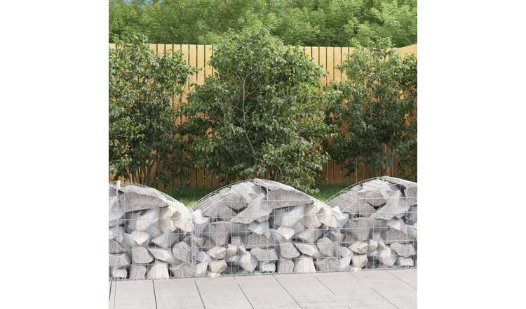 Walplus Galvanised Iron Gabion Basket - Silver 100 x 50 x 40/ - 60 cm