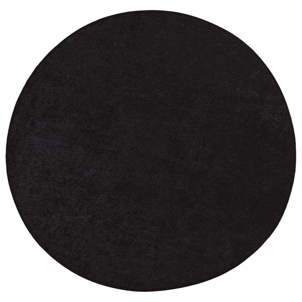 Walplus Polyester 4 mm Pile Rug - Anthracite - 120 cm - Image 2
