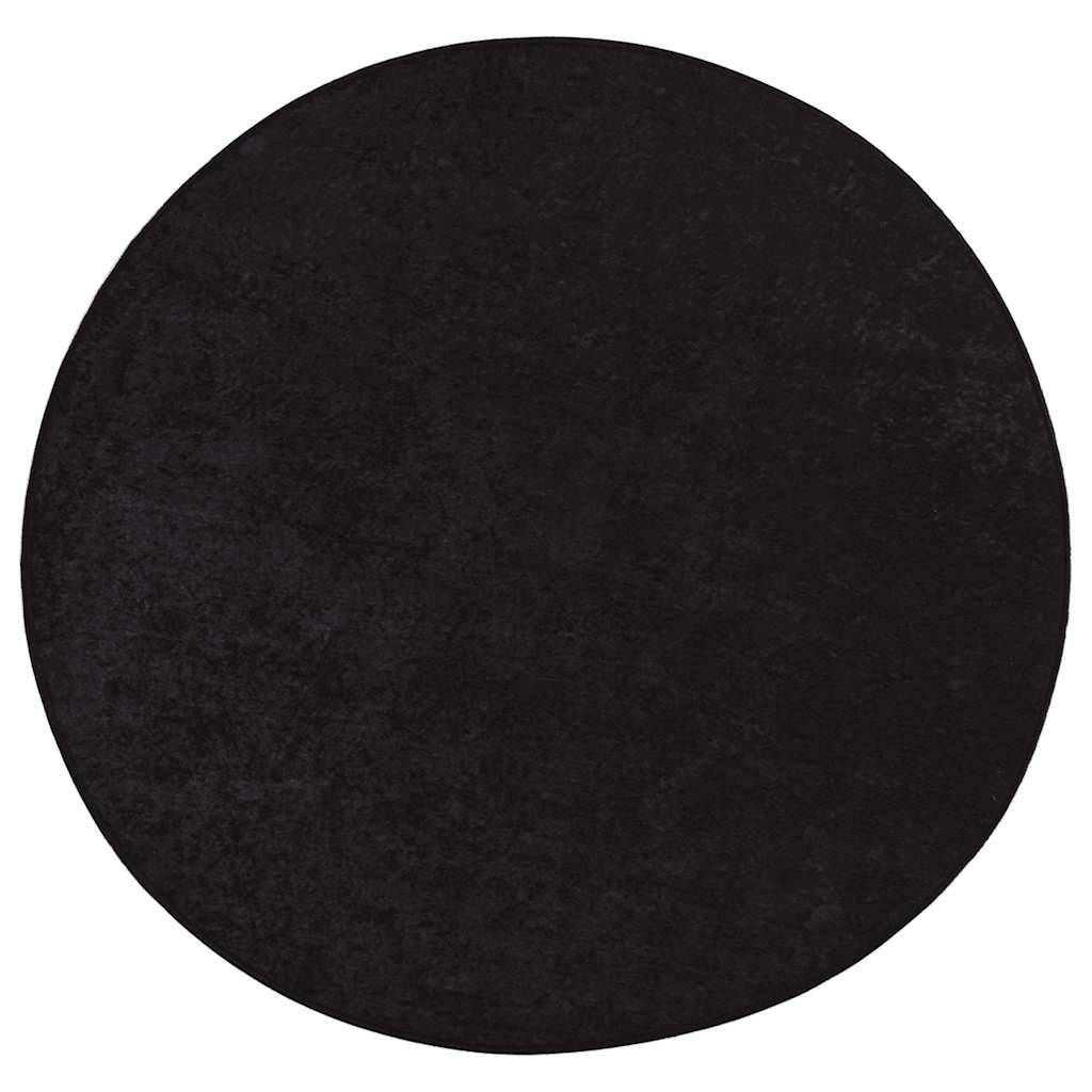 Walplus Polyester 4 mm Pile Rug - Anthracite - 120 cm - Image 2