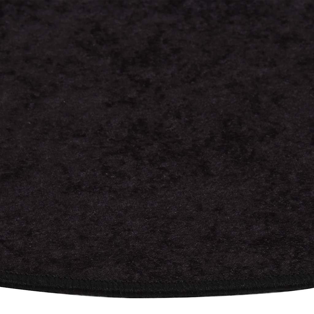 Walplus Polyester 4 mm Pile Rug - Anthracite - 120 cm - Image 3