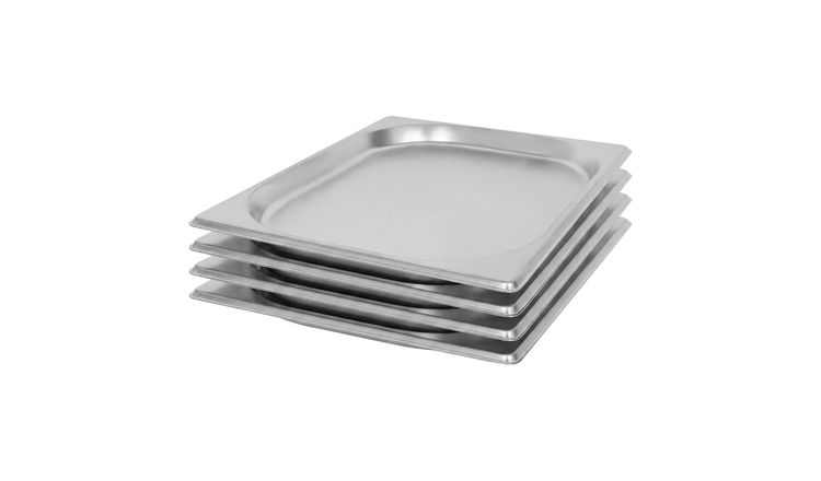 Argon Tableware Steel Gastronorm Containers 1/2 - 850ml - Set of 4