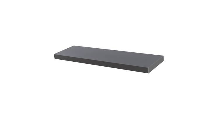 Harbour Housewares 80cm Modern Floating Wall Shelf - Grey