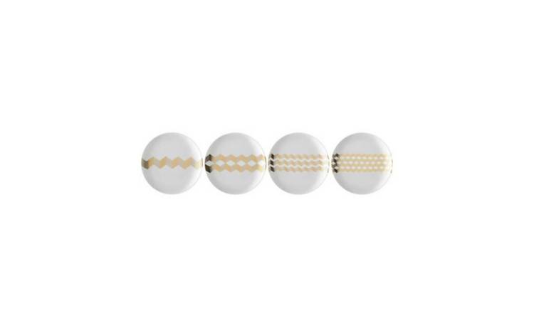 LSA International Set of 4 16cm Porcelain Teaplate - White