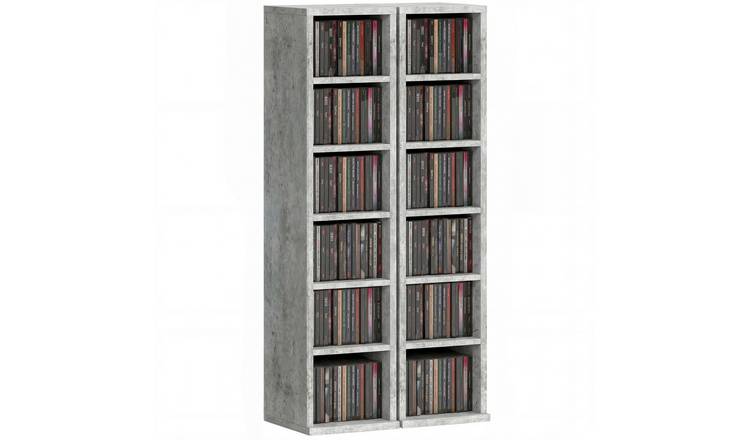 HOMCOM Set of 2 Storage Units with Adjustable Shelves - Grey