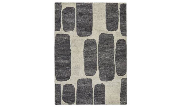 Mega Flooring Black Handmade Abstract Rug - 160 x 230cm