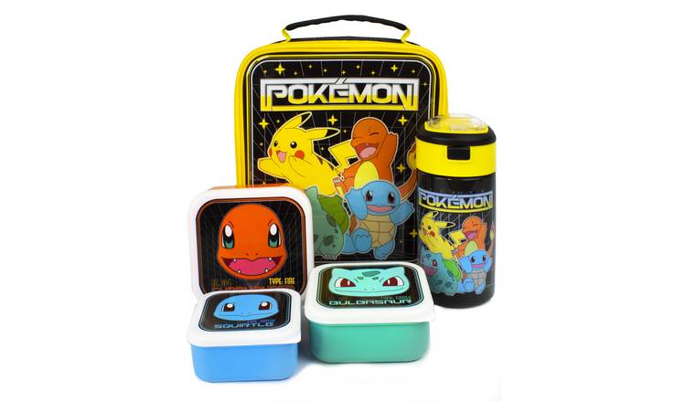 Pokemon Kids Unisex Lunch Bag, Lunch Box and Bottle Set - Multicoloured