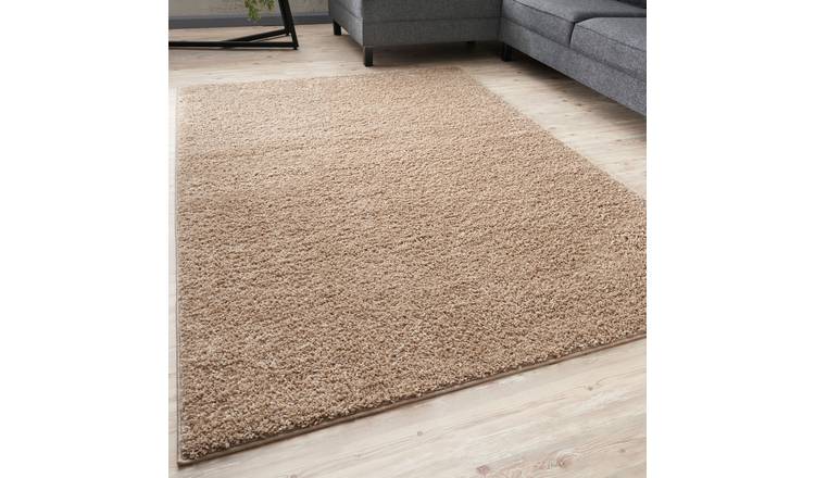 The Rugs Beige Myshaggy Plain Shaggy Rug - 60 x 110cm